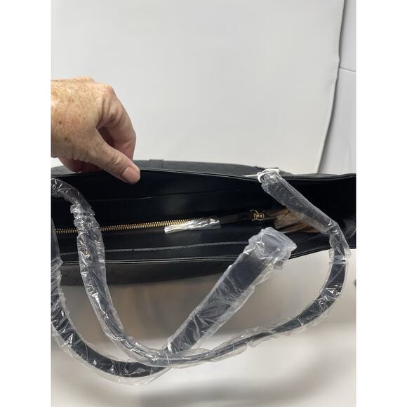 NEW Cavalli Class Sandra Shopper Tote Bag Black Onyx Logo Medium NWT $118 MSRP - Picture 9 of 13